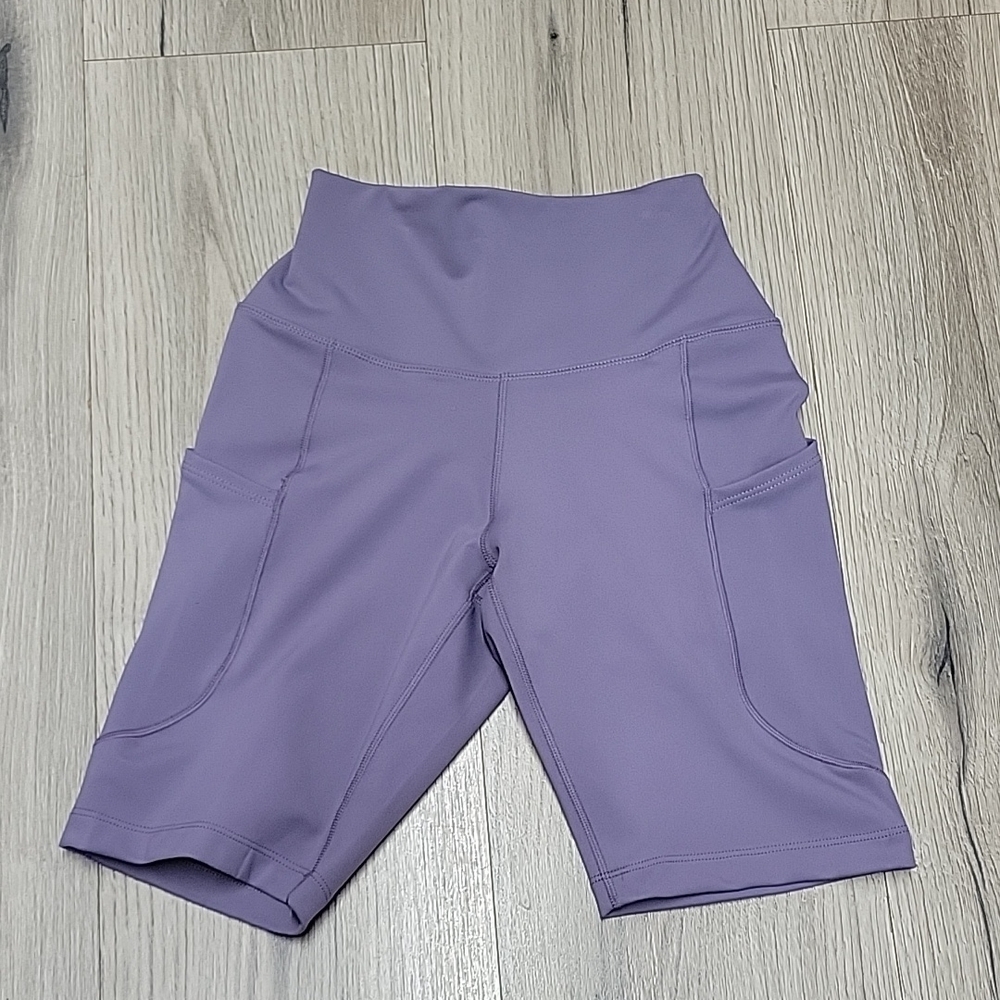 Women's High-Waisted Purple Shorts